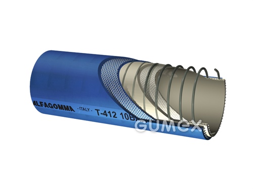 T412 LE, 51/61mm, FDA, 10bar/-1bar, NR/NR-EPDM, -40°C/+80°C, blau, 